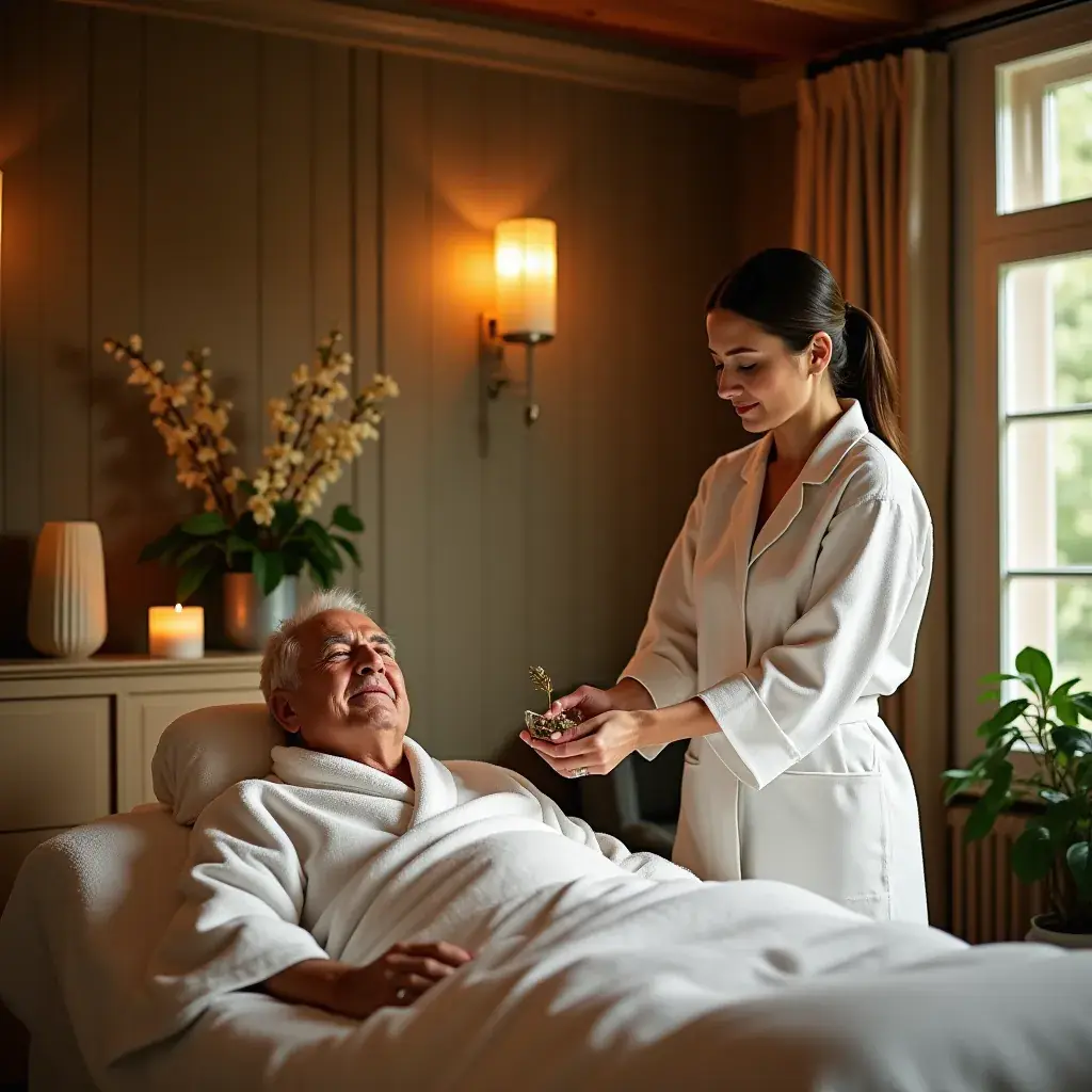 Un groupe d'hommes partageant un moment convivial autour d'une tasse de thé bien-être